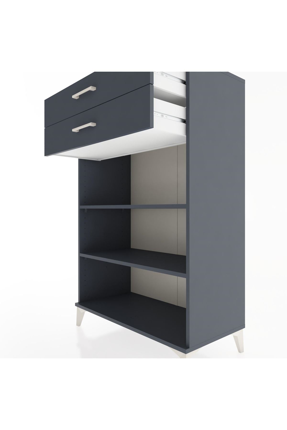 Hyperion Dolap 2 Raflı 2 Çekmeceli 88x44x134 - S51M070V5B
