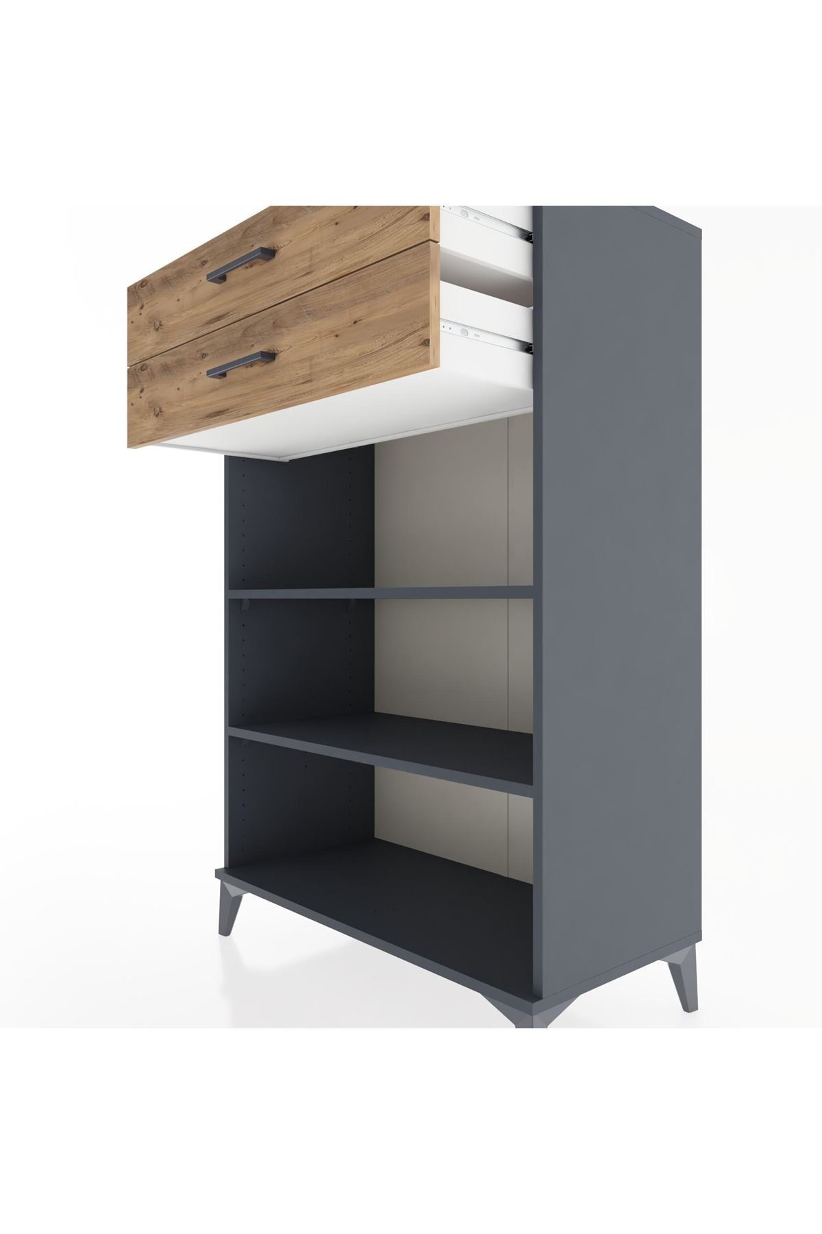 Hyperion Dolap 2 Raflı 2 Çekmeceli 88x44x134 - S51M070V6B