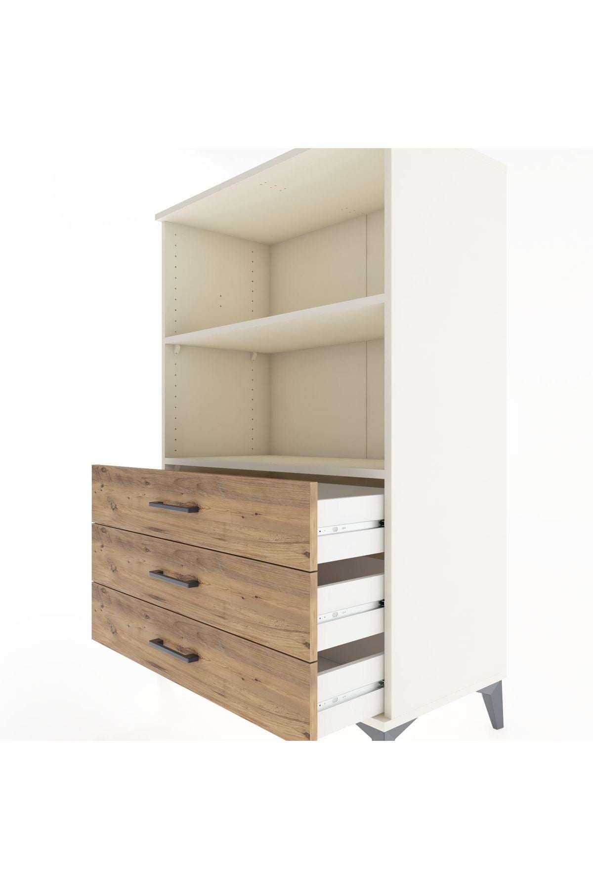 Hyperion Dolap 2 Raflı 3 Çekmeceli 88x44x134 - S51M071V3B