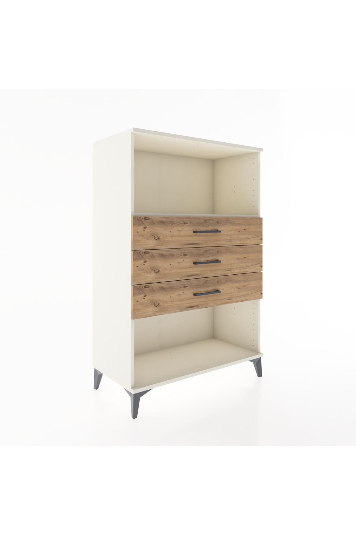 Hyperion Dolap Tek Raflı 3 Çekmeceli 88x44x134 - S51M072V3B
