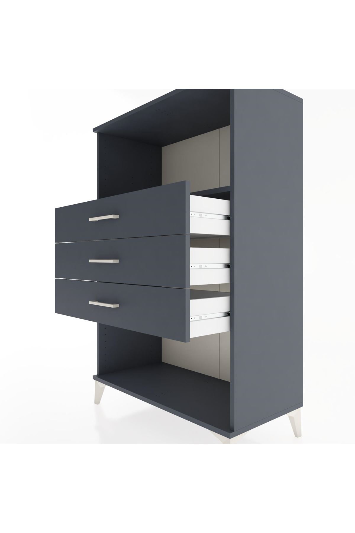 Hyperion Dolap Tek Raflı 3 Çekmeceli 88x44x134 - S51M072V5B