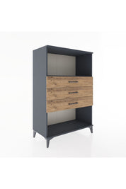 Hyperion Dolap Tek Raflı 3 Çekmeceli 88x44x134 - S51M072V6B