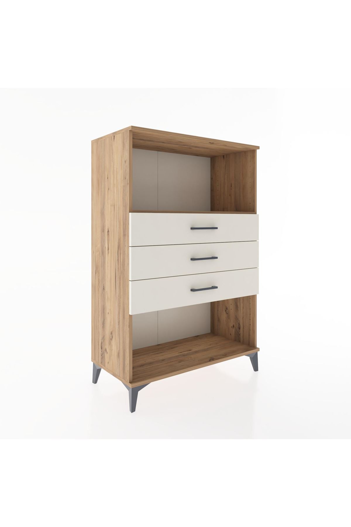 Hyperion Dolap Tek Raflı 3 Çekmeceli 88x44x134 - S51M072V7B