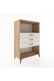 Hyperion Dolap Tek Raflı 3 Çekmeceli 88x44x134 - S51M072V7B