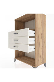 Hyperion Dolap Tek Raflı 3 Çekmeceli 88x44x134 - S51M072V7B