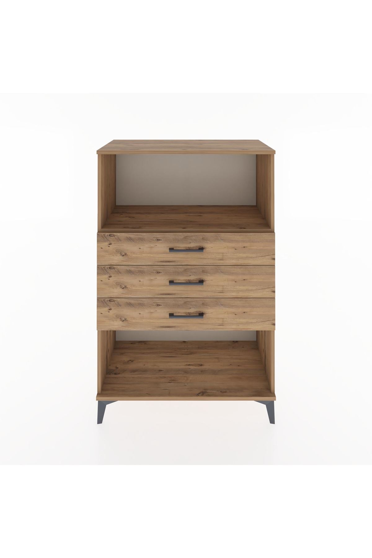 Hyperion Dolap Tek Raflı 3 Çekmeceli 88x44x134 - S51M072V9B
