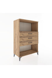 Hyperion Dolap Tek Raflı 3 Çekmeceli 88x44x134 - S51M072V9B