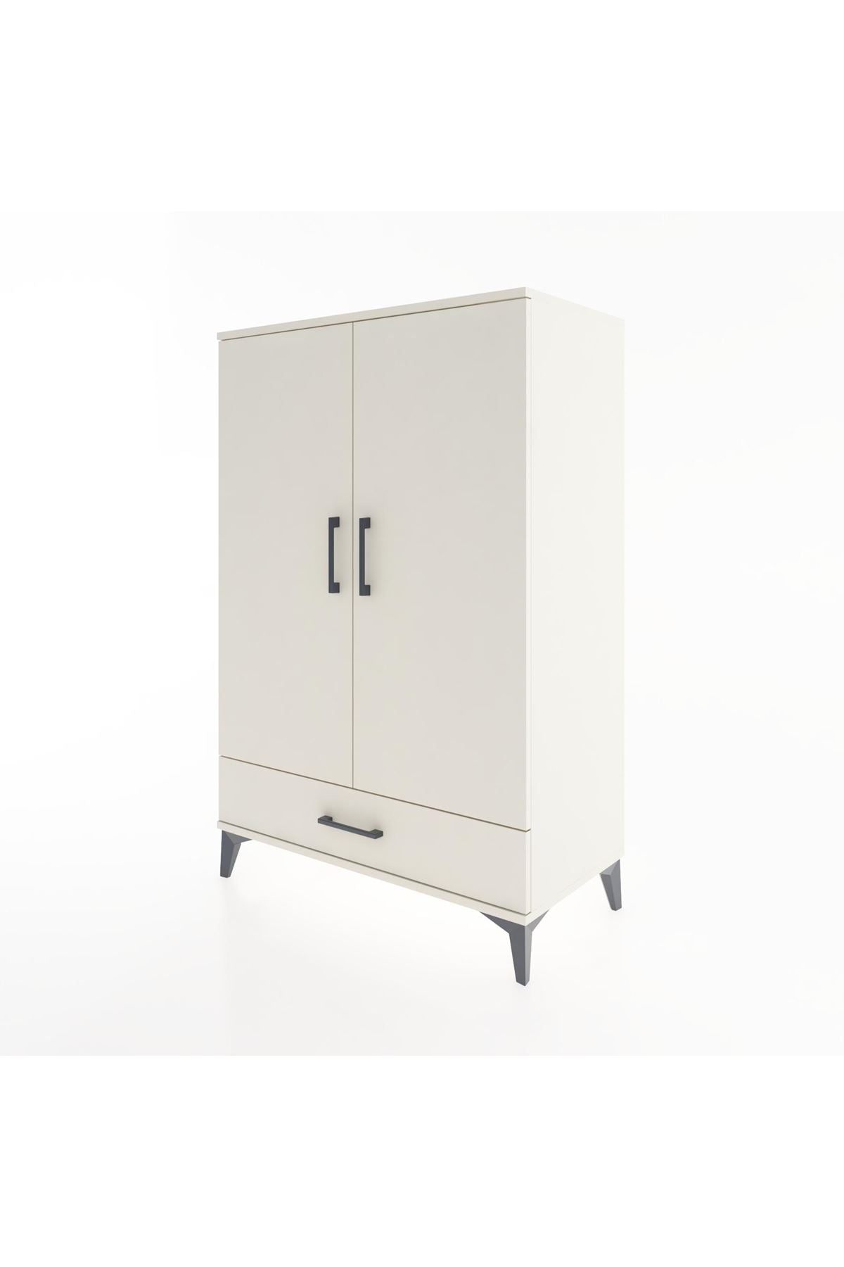Hyperion Dolap 3 Raflı Tek Çekmeceli 2 Kapaklı 88x44x134 - S51M073V1B