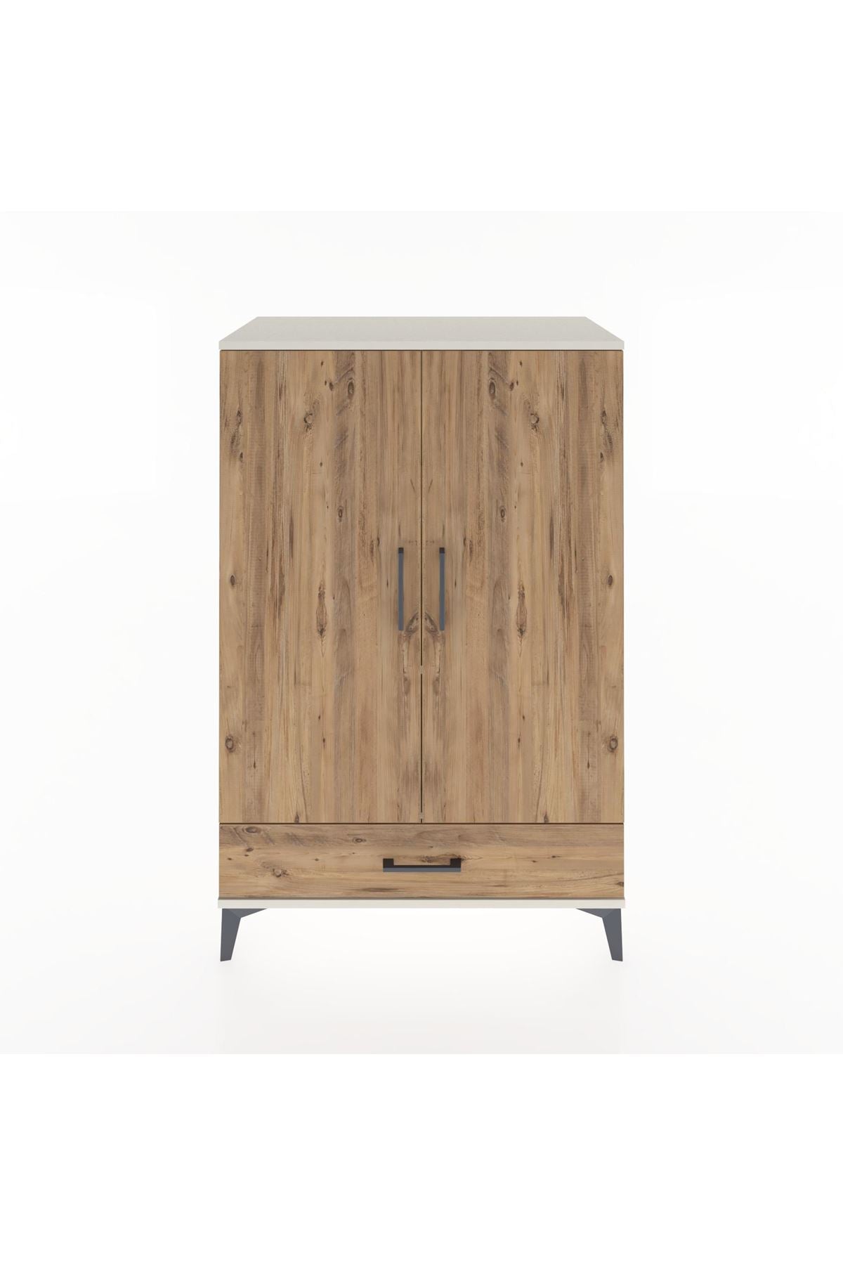 Hyperion Dolap 3 Raflı Tek Çekmeceli 2 Kapaklı 88x44x134 - S51M073V3B
