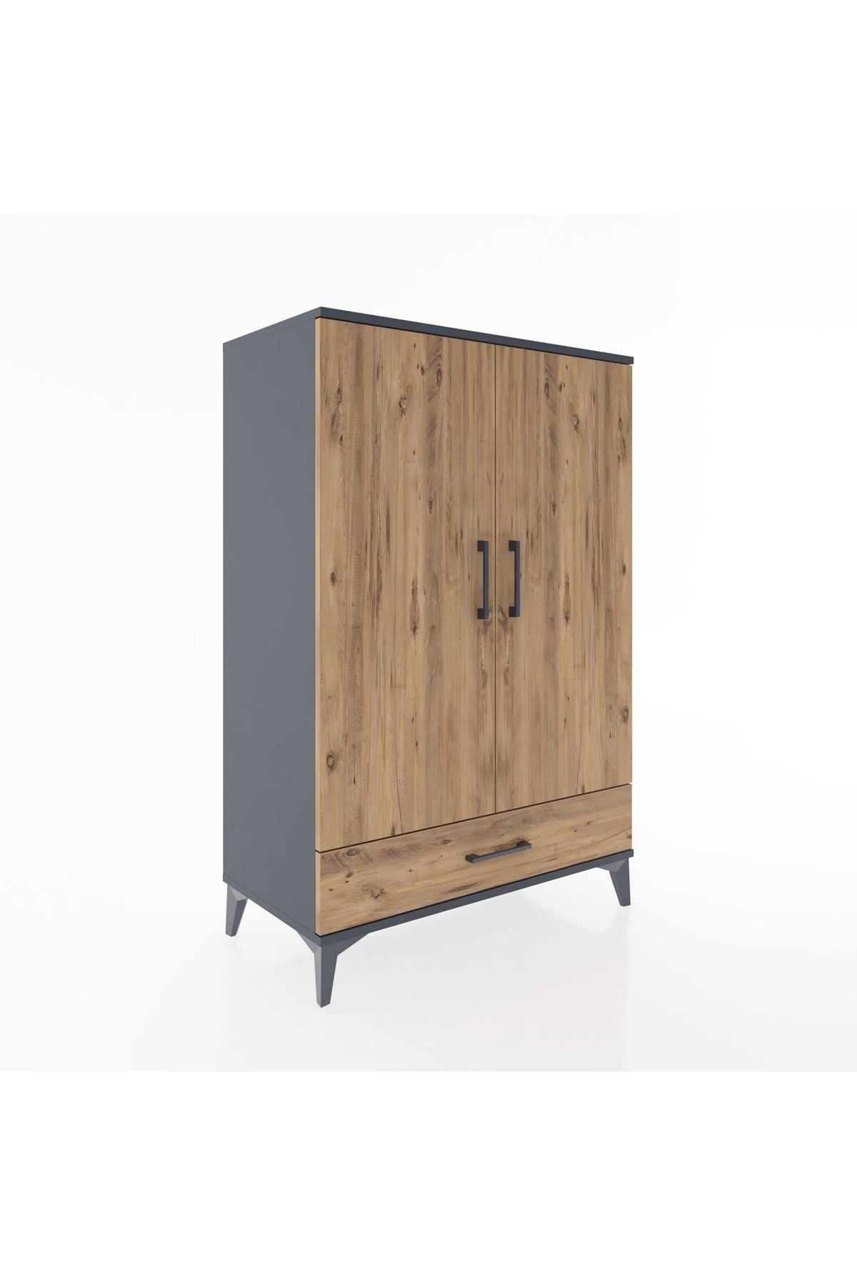 Hyperion Dolap 3 Raflı Tek Çekmeceli 2 Kapaklı 88x44x134 - S51M073V6B