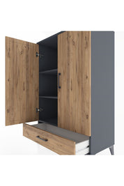 Hyperion Dolap 3 Raflı Tek Çekmeceli 2 Kapaklı 88x44x134 - S51M073V6B