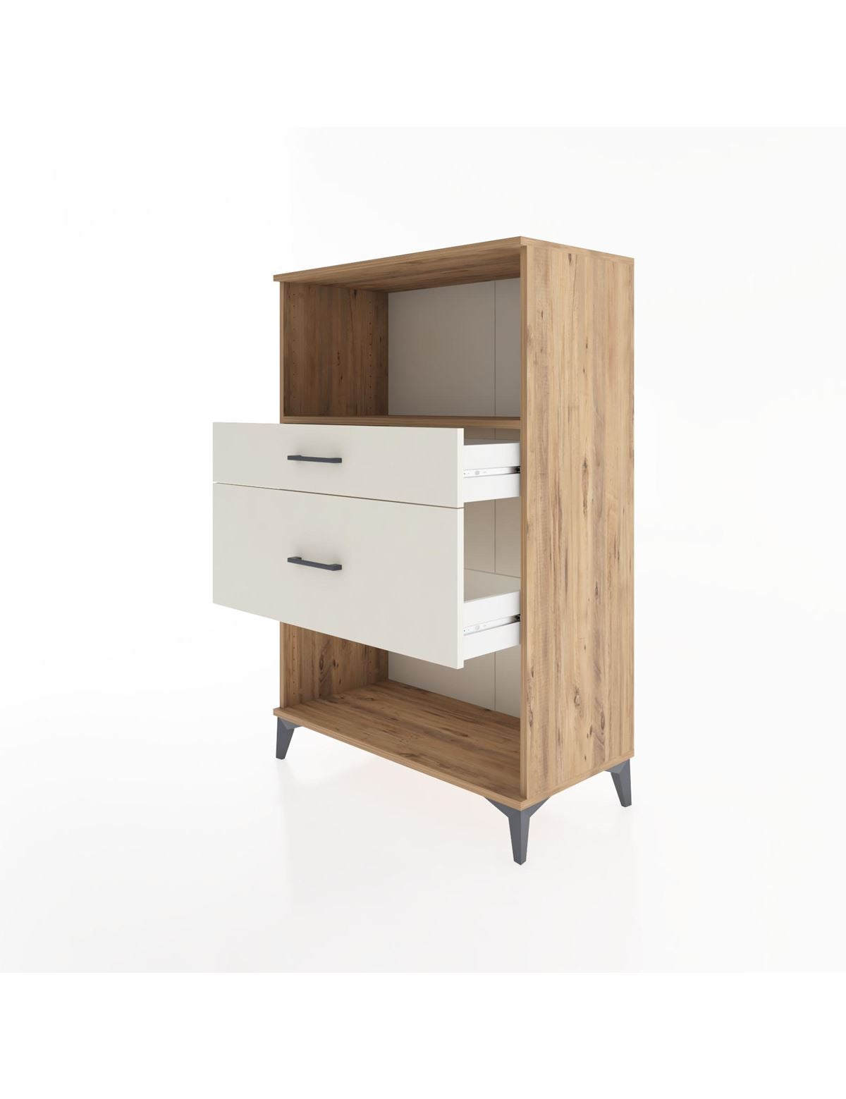 Hyperion Dolap Tek Raflı 2 Çekmeceli 88x44x134 - S51M036V7B