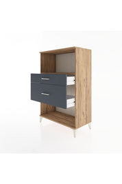 Hyperion Dolap Tek Raflı 2 Çekmeceli 88x44x134 - S51M036V8B
