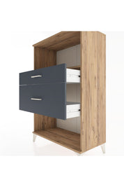 Hyperion Dolap Tek Raflı 2 Çekmeceli 88x44x134 - S51M036V8B