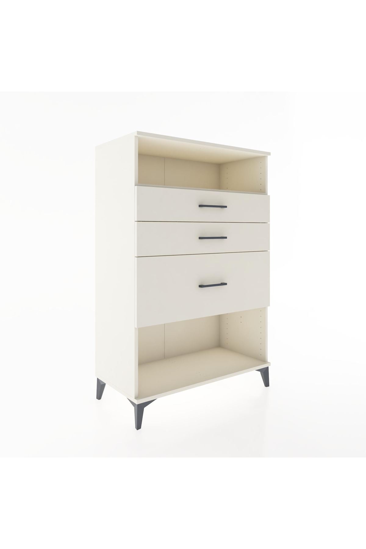 Hyperion Dolap Tek Raflı 3 Çekmeceli 88x44x134 - S51M037V1B