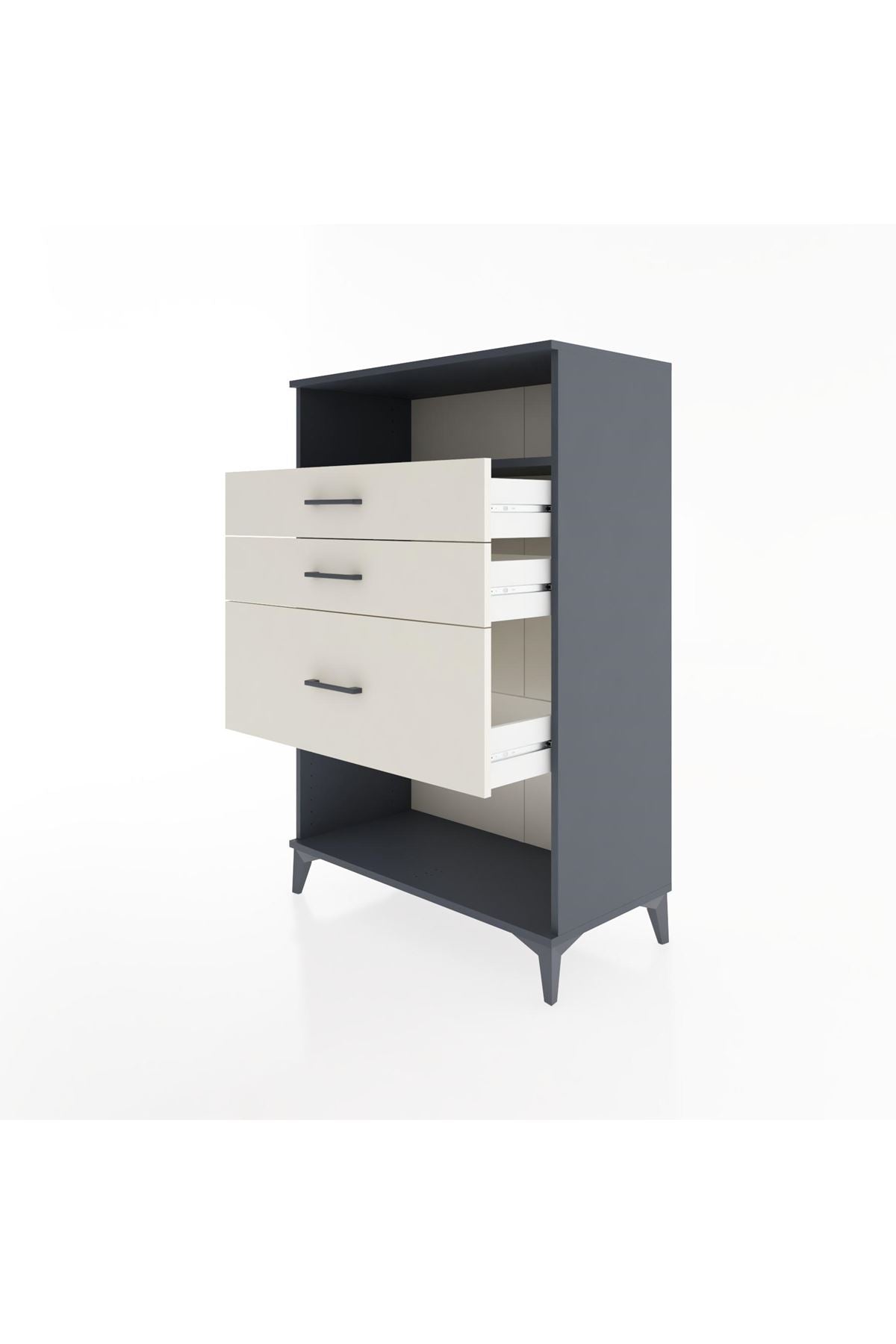 Hyperion Dolap Tek Raflı 3 Çekmeceli 88x44x134 - S51M037V4B