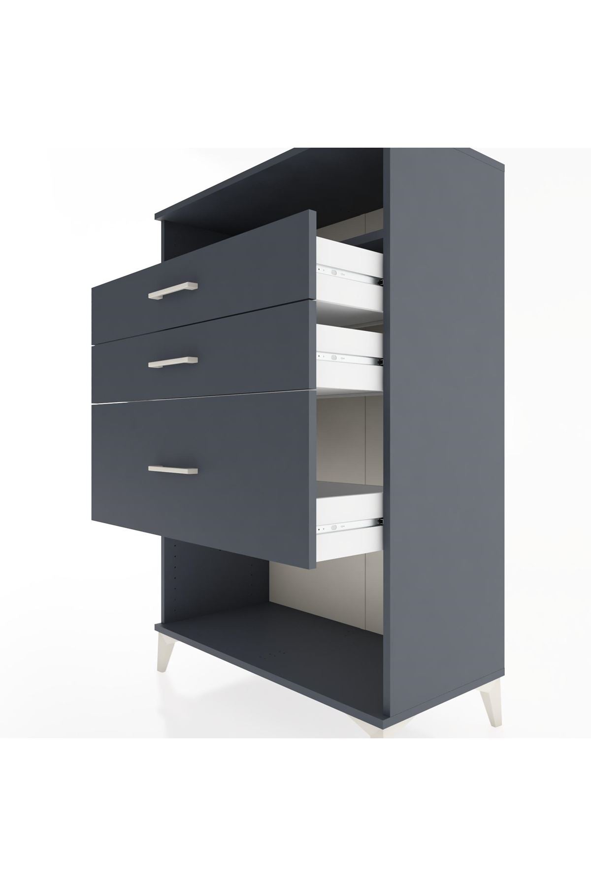 Hyperion Dolap Tek Raflı 3 Çekmeceli 88x44x134 - S51M037V5B