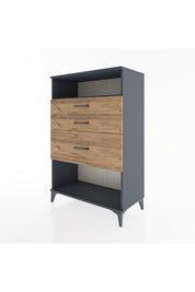 Hyperion Dolap Tek Raflı 3 Çekmeceli 88x44x134 - S51M037V6B