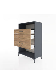 Hyperion Dolap Tek Raflı 3 Çekmeceli 88x44x134 - S51M037V6B