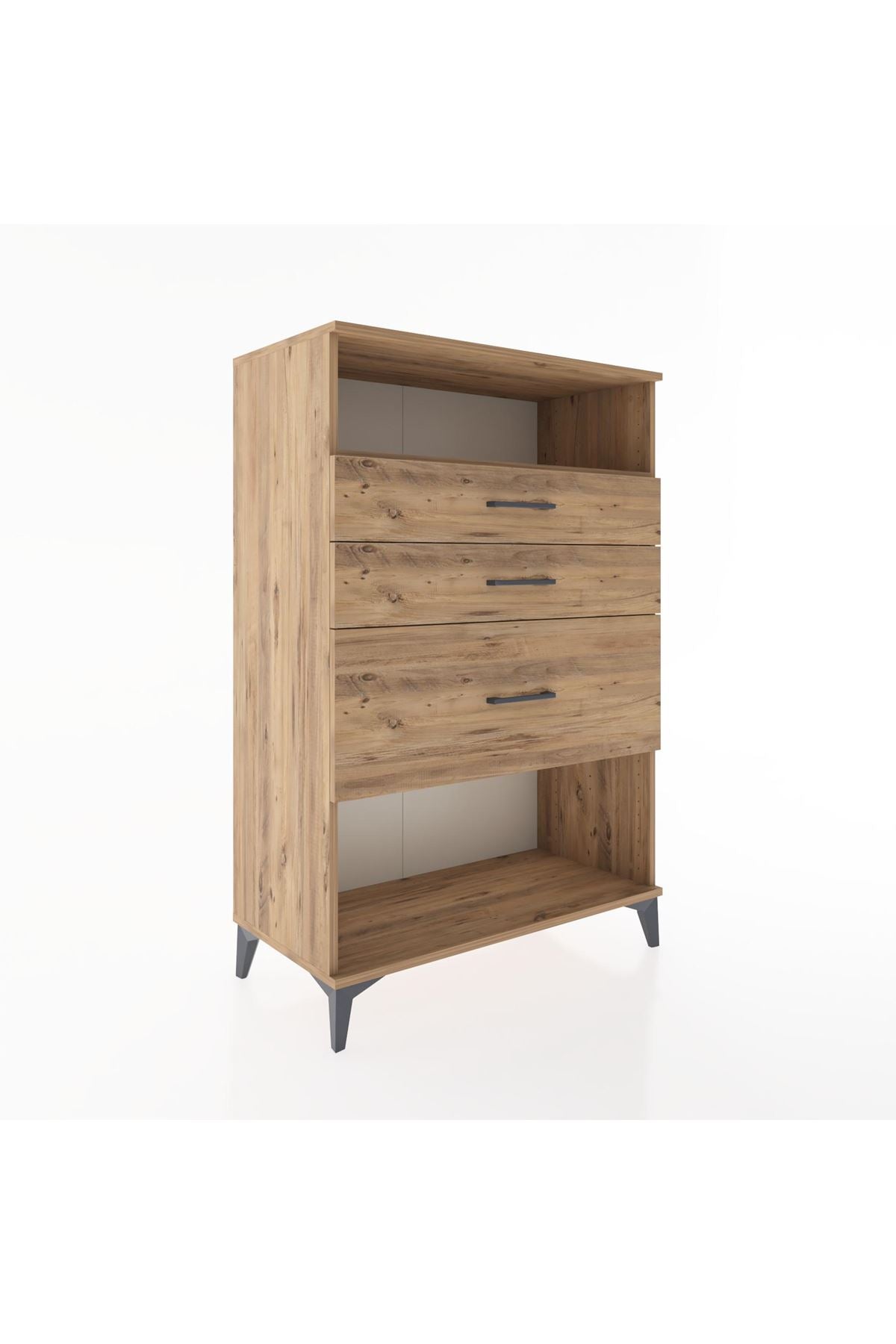 Hyperion Dolap Tek Raflı 3 Çekmeceli 88x44x134 - S51M037V9B