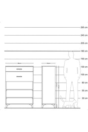 Hyperion Dolap 2 Raflı 2 Çekmeceli 88x44x134 - S51M040V1B