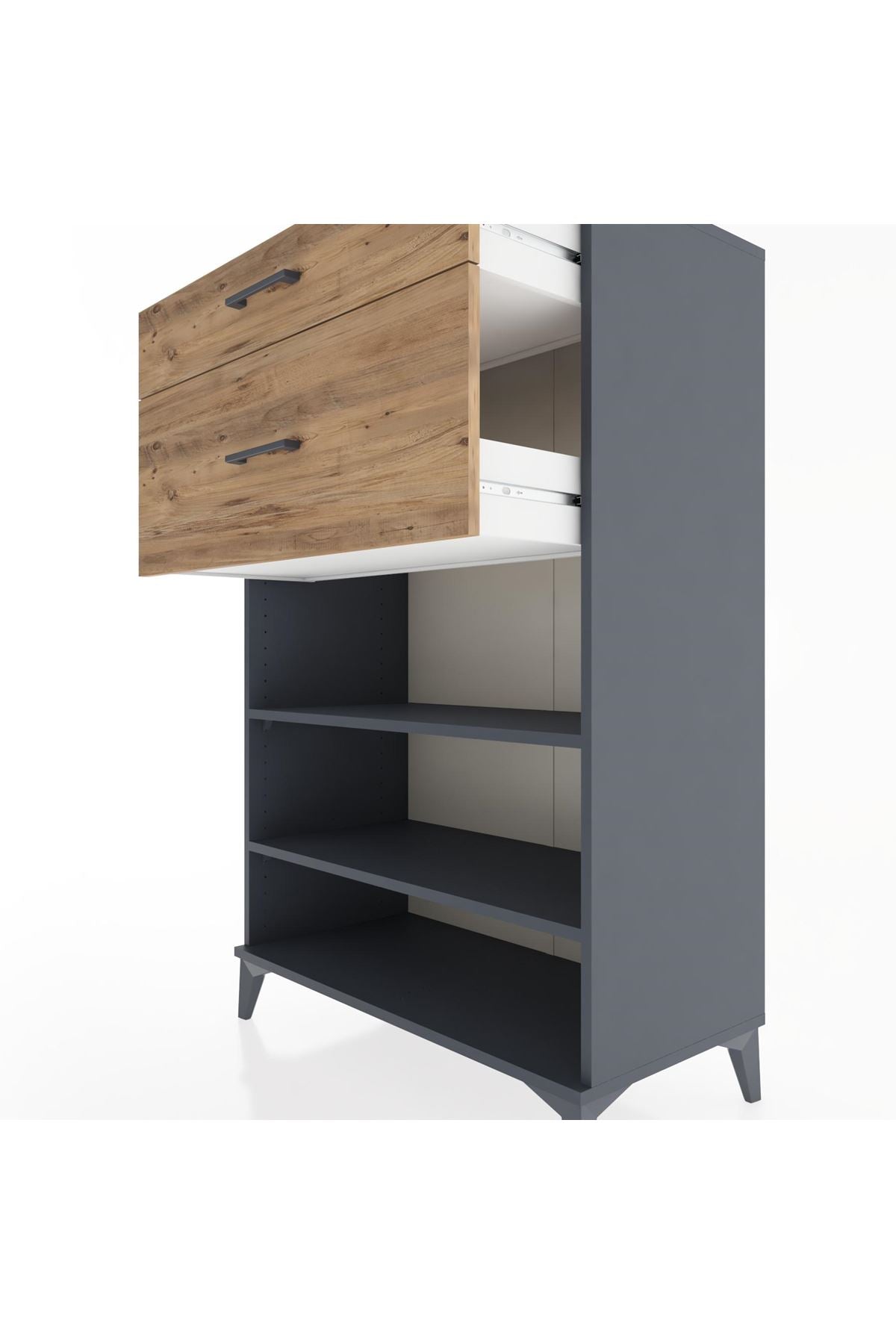 Hyperion Dolap 2 Raflı 2 Çekmeceli 88x44x134 - S51M040V6B
