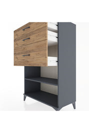 Hyperion Dolap Tek Raflı 3 Çekmeceli 88x44x134 - S51M041V6B
