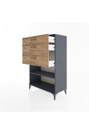 Hyperion Dolap Tek Raflı 3 Çekmeceli 88x44x134 - S51M041V6B