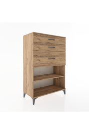 Hyperion Dolap Tek Raflı 3 Çekmeceli 88x44x134 - S51M041V9B