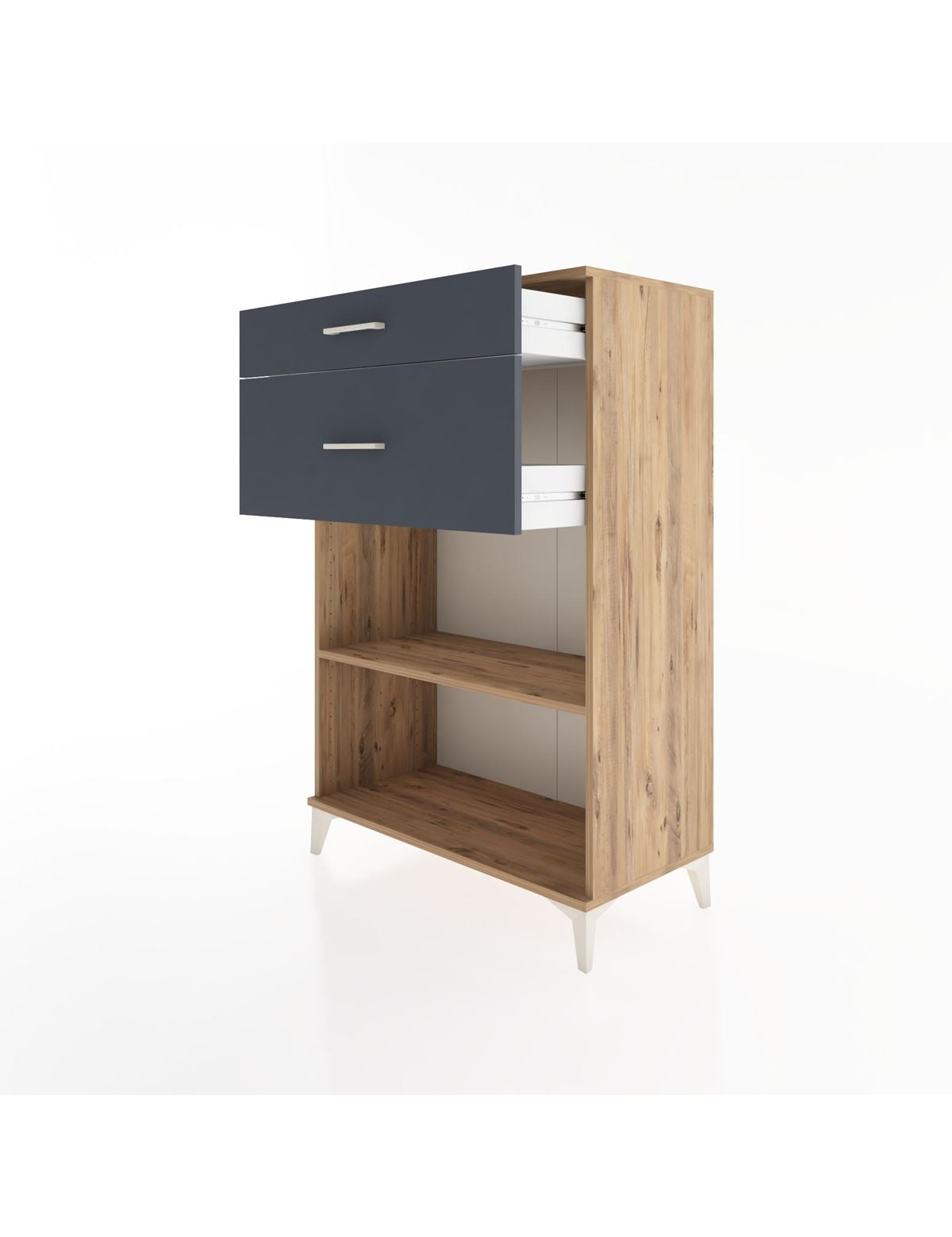 Hyperion Dolap Tek Raflı 2 Çekmeceli 88x44x134 - S51M042V8B