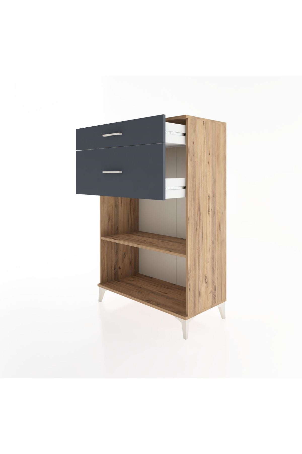 Hyperion Dolap Tek Raflı 2 Çekmeceli 88x44x134 - S51M042V8B
