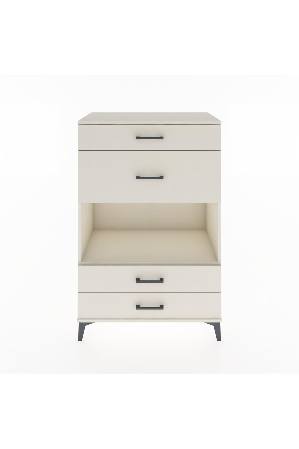 Hyperion Dolap Tek Raflı 4 Çekmeceli 88x44x134 - S51M043V1B