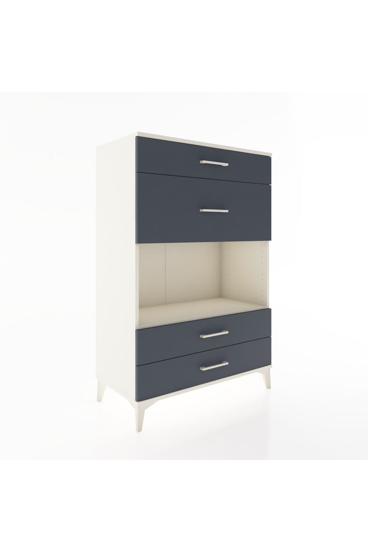 Hyperion Dolap Tek Raflı 4 Çekmeceli 88x44x134 - S51M043V2B