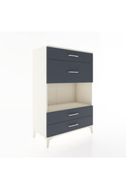 Hyperion Dolap Tek Raflı 4 Çekmeceli 88x44x134 - S51M043V2B