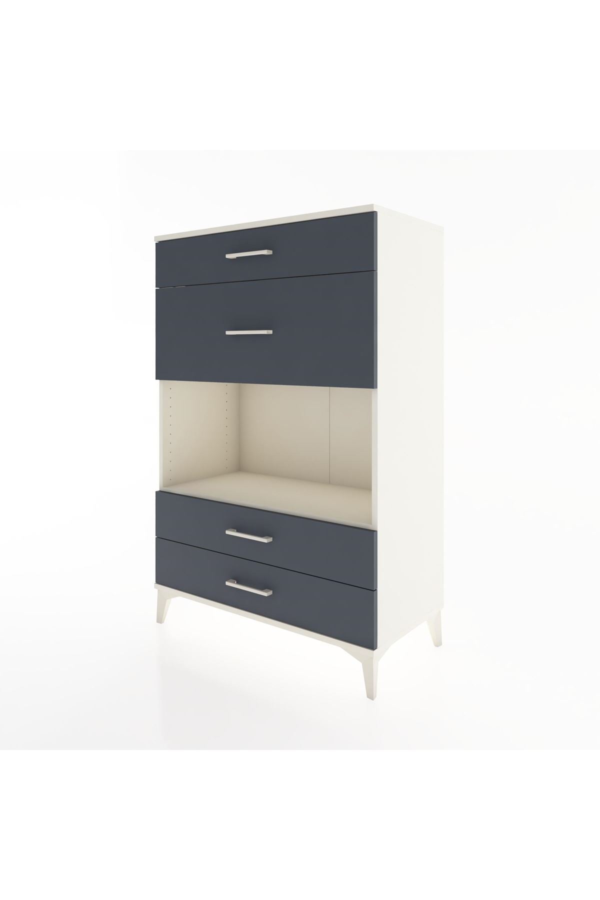 Hyperion Dolap Tek Raflı 4 Çekmeceli 88x44x134 - S51M043V2B