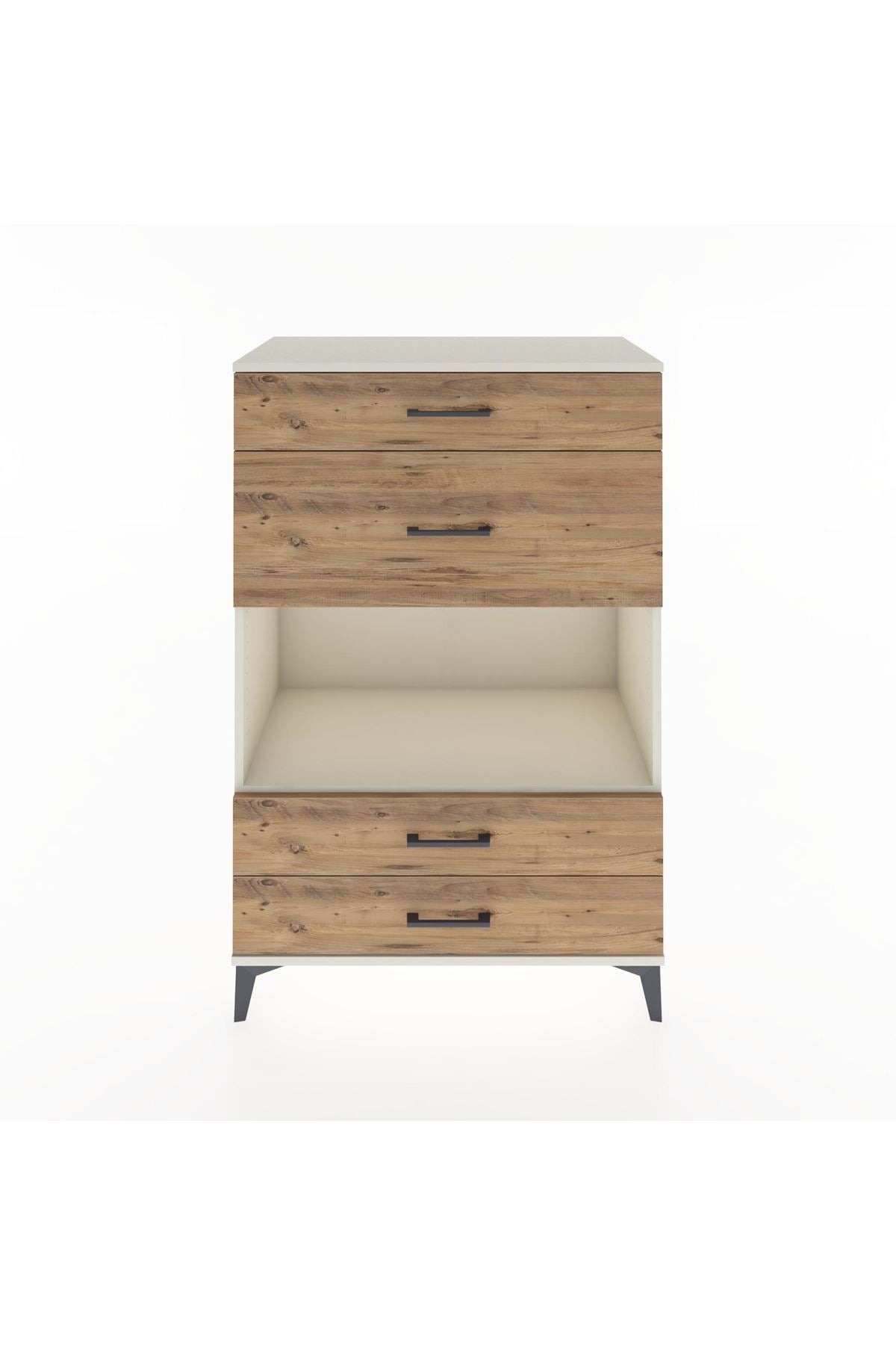 Hyperion Dolap Tek Raflı 4 Çekmeceli 88x44x134 - S51M043V3B