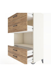 Hyperion Dolap Tek Raflı 4 Çekmeceli 88x44x134 - S51M043V3B