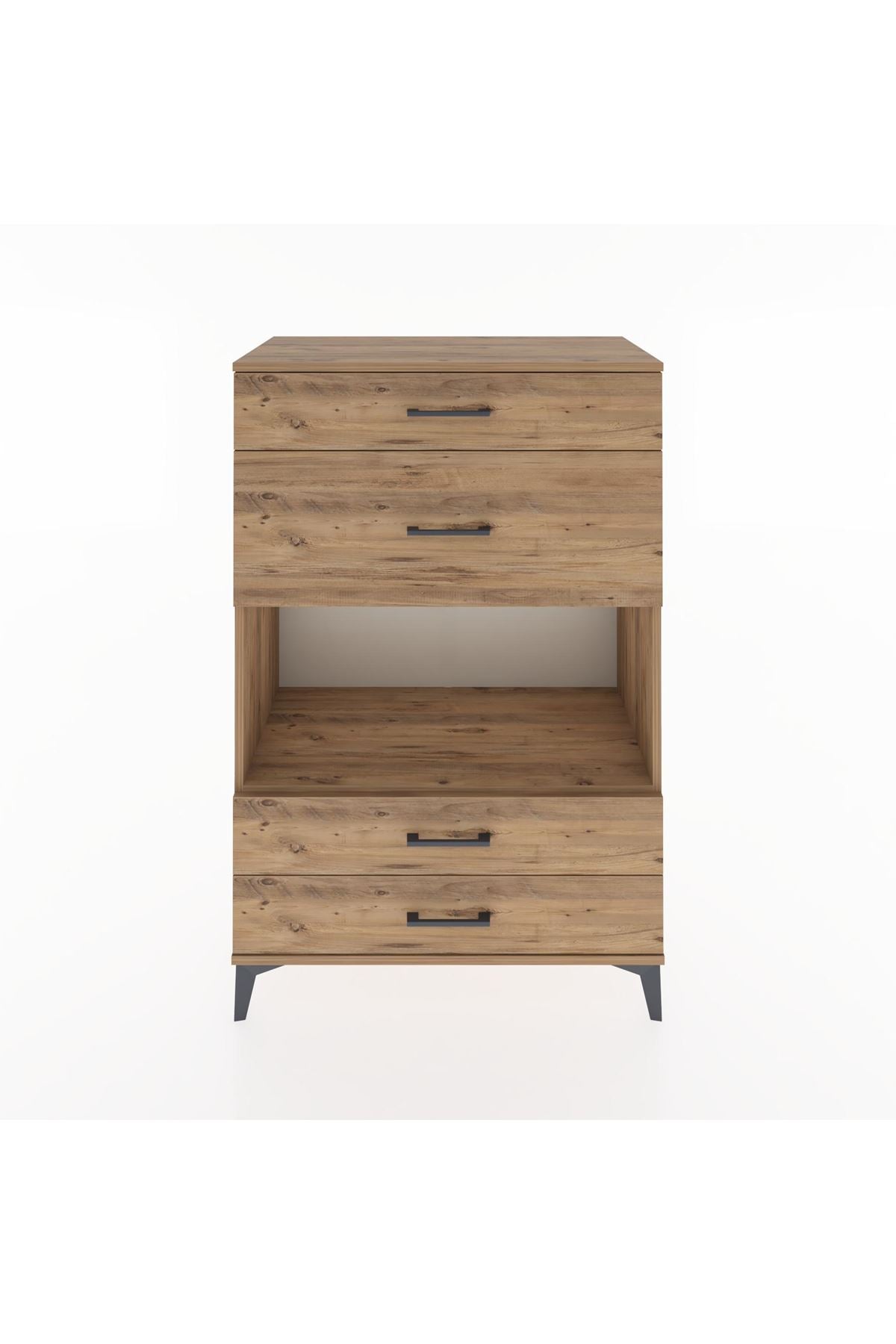 Hyperion Dolap Tek Raflı 4 Çekmeceli 88x44x134 - S51M043V9B