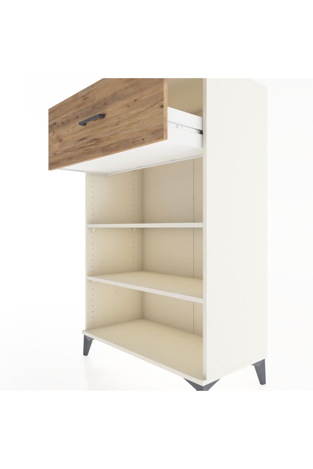 Hyperion Dolap 2 Raflı Tek Çekmeceli 88x44x134 - S51M044V3B