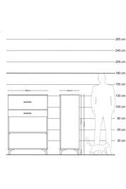 Hyperion Dolap Tek Raflı 2 Çekmeceli 88x44x134 - S51M045V5B