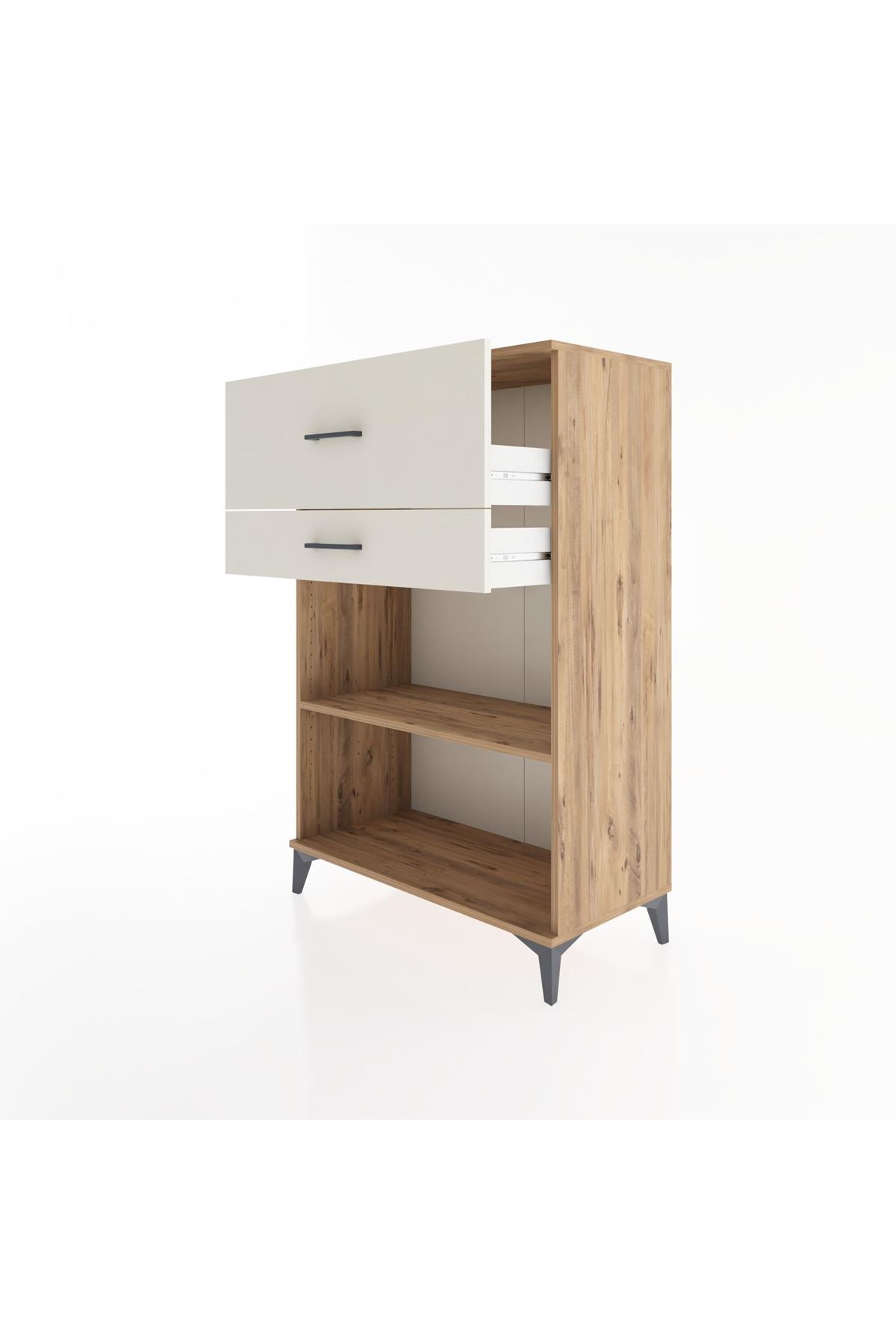 Hyperion Dolap Tek Raflı 2 Çekmeceli 88x44x134 - S51M045V7B