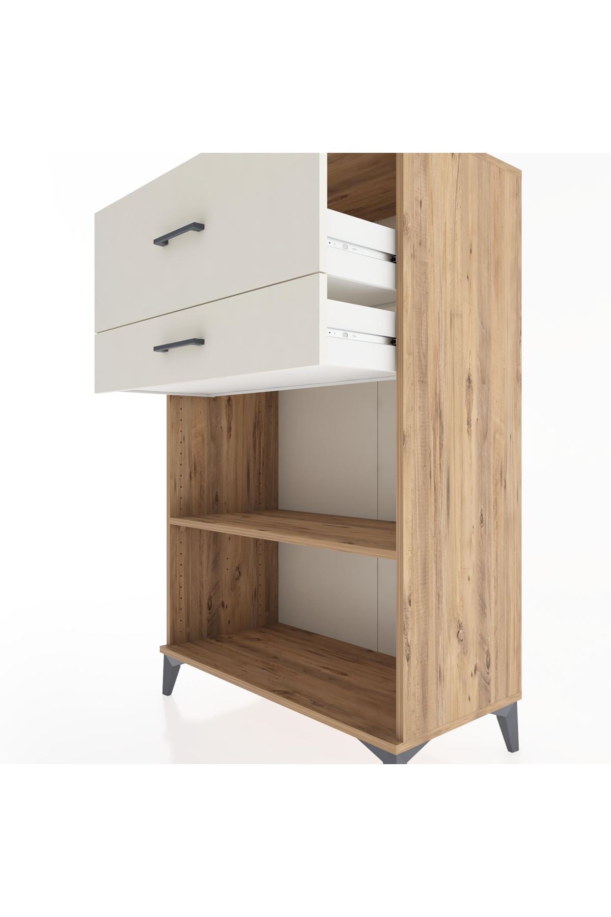 Hyperion Dolap Tek Raflı 2 Çekmeceli 88x44x134 - S51M045V7B