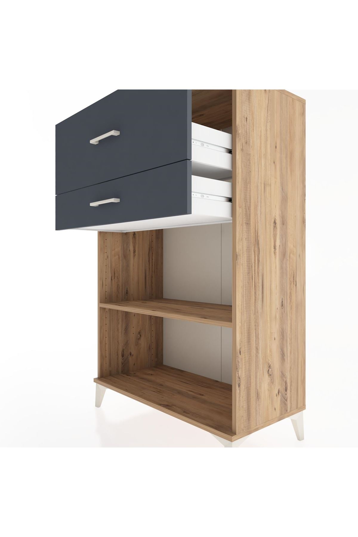 Hyperion Dolap Tek Raflı 2 Çekmeceli 88x44x134 - S51M045V8B
