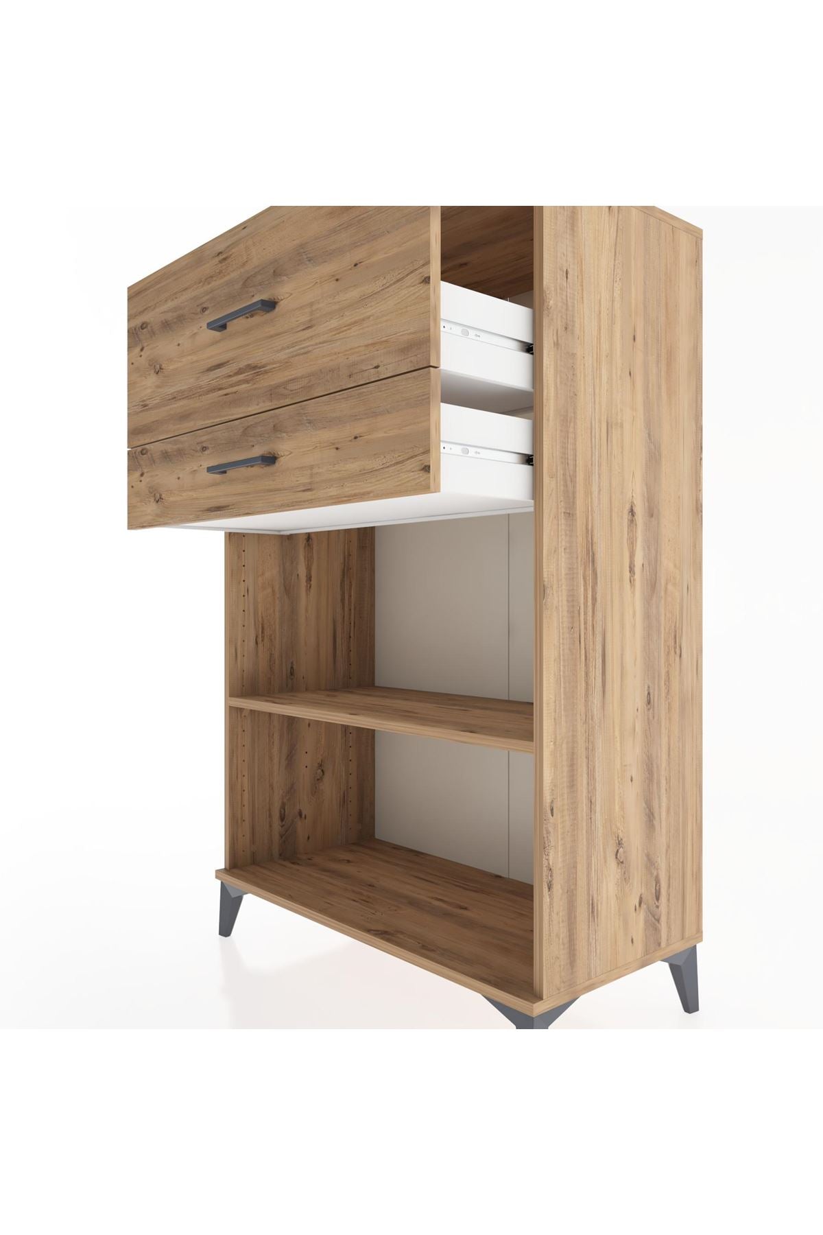Hyperion Dolap Tek Raflı 2 Çekmeceli 88x44x134 - S51M045V9B