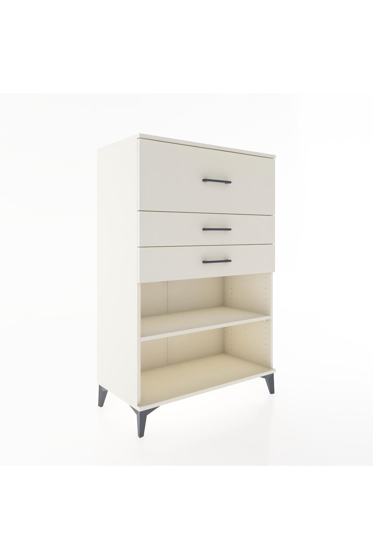 Hyperion Dolap Tek Raflı 3 Çekmeceli 88x44x134 - S51M046V1B