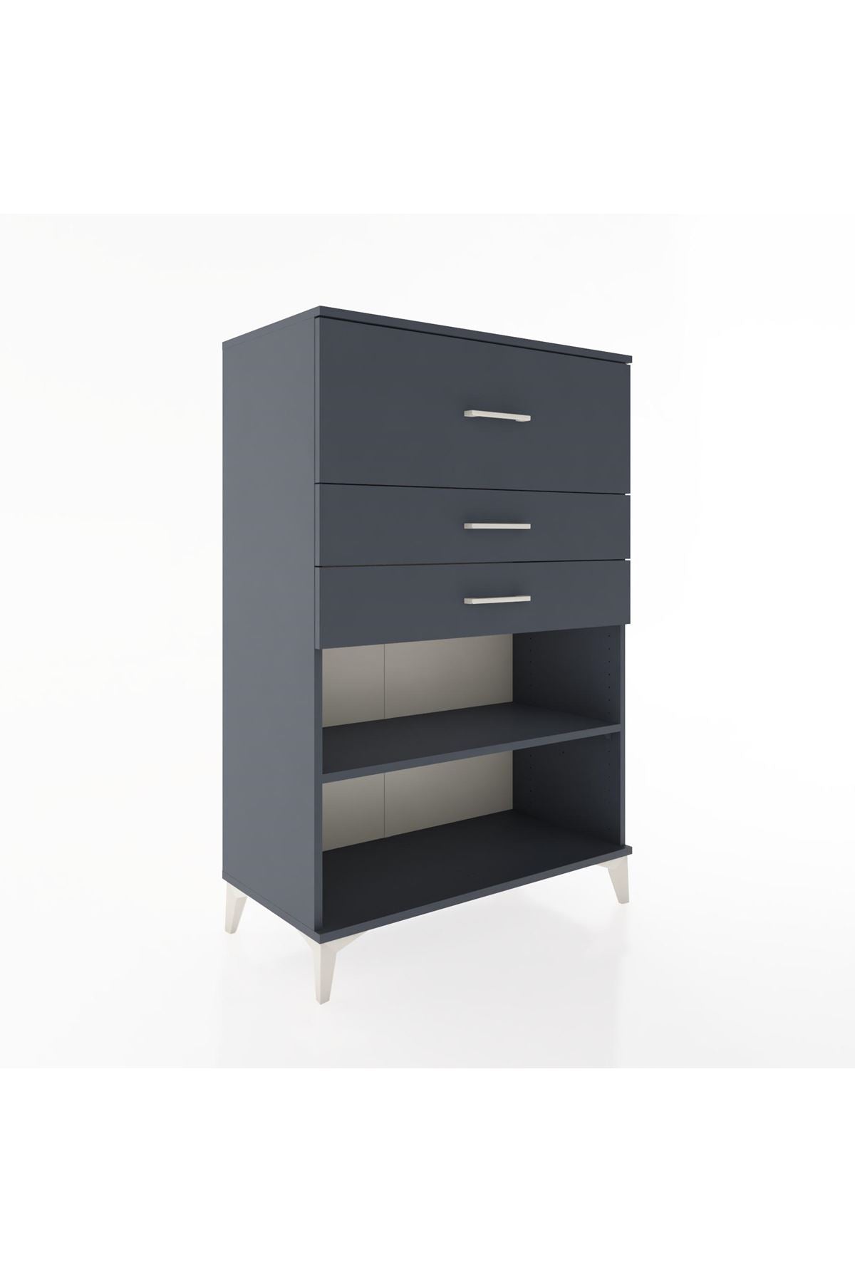 Hyperion Dolap Tek Raflı 3 Çekmeceli 88x44x134 - S51M046V5B