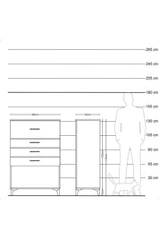 Hyperion Dolap 4 Çekmeceli 88x44x134 - S51M047V7B