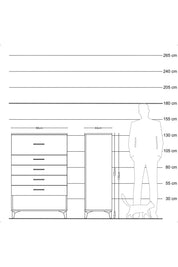 Hyperion Dolap 5 Çekmeceli 88x44x134 - S51M048V4B