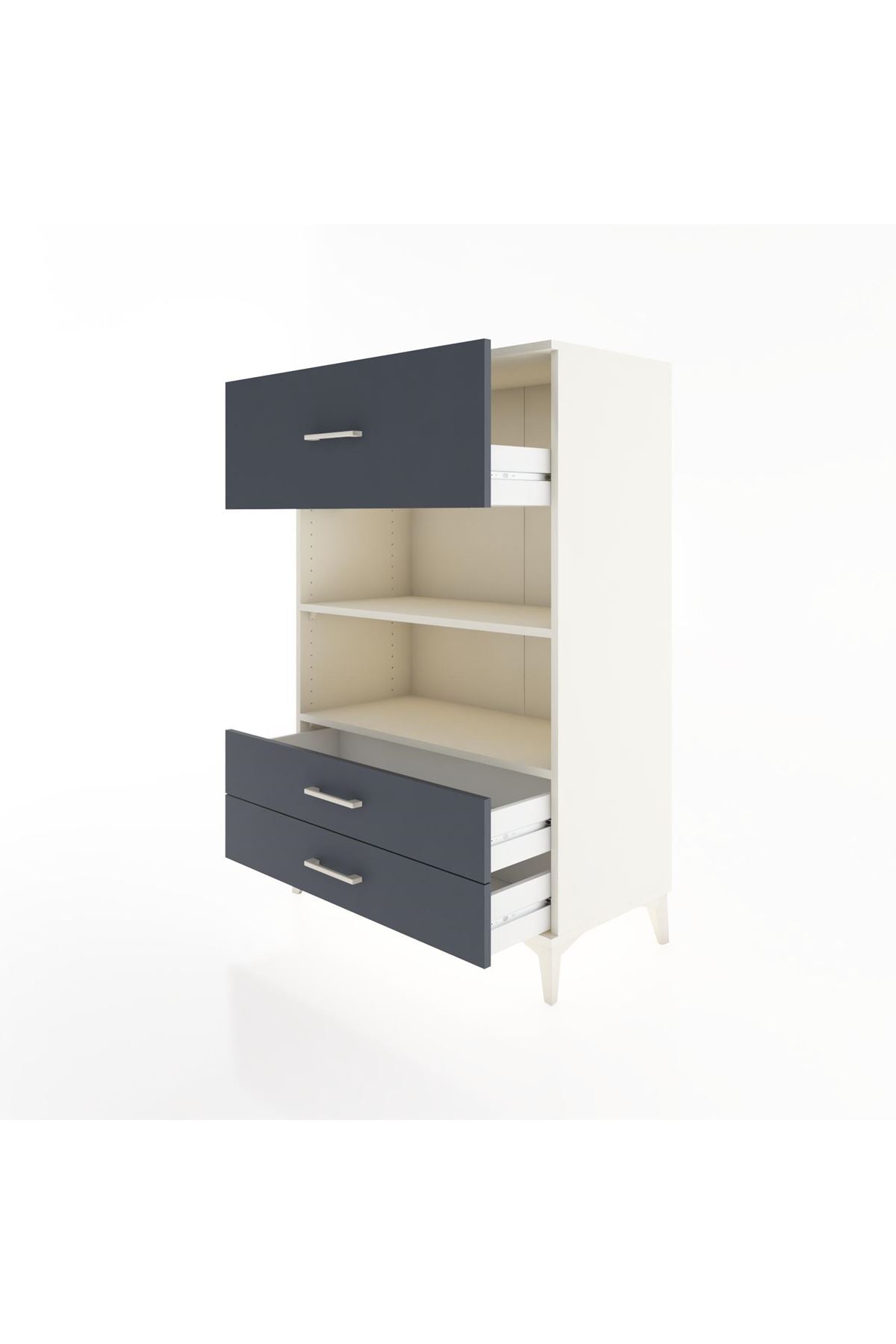 Hyperion Dolap 2 Raflı 3 Çekmeceli 88x44x134 - S51M049V2B