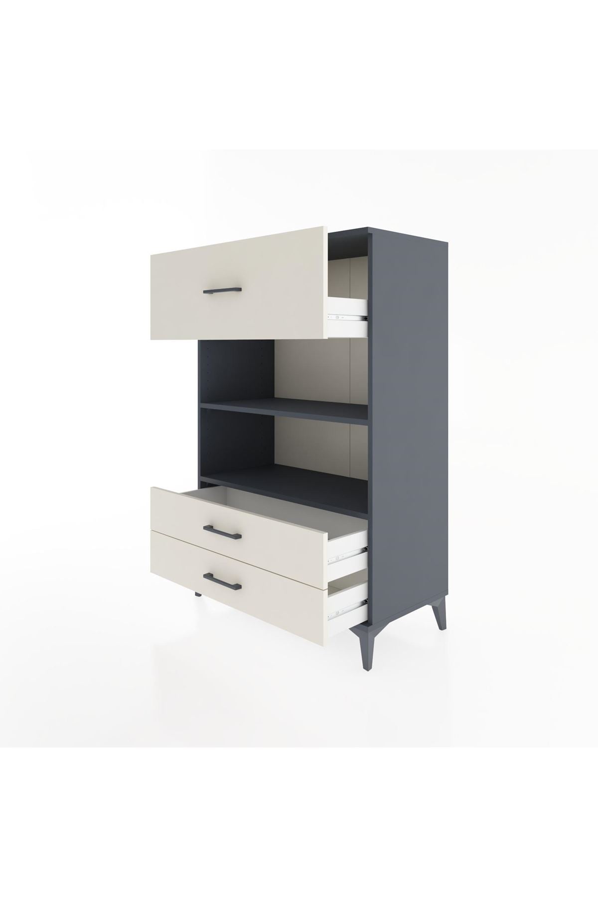 Hyperion Dolap 2 Raflı 3 Çekmeceli 88x44x134 - S51M049V4B